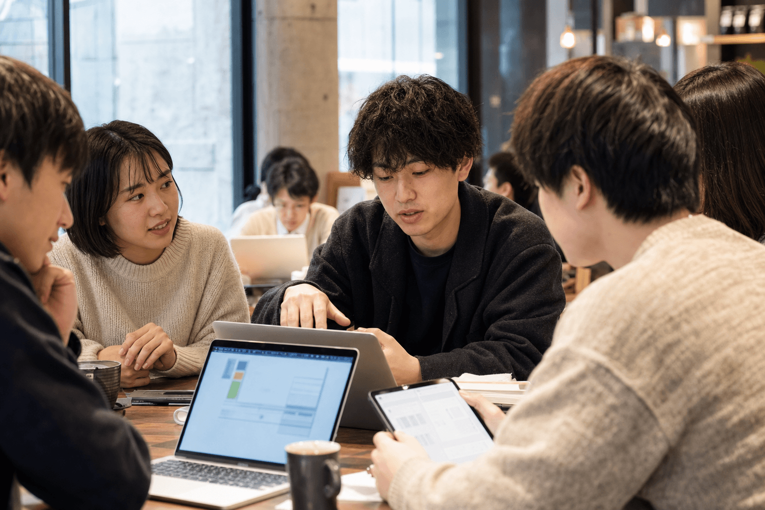学生同士で相談するコミュニティのイメージ